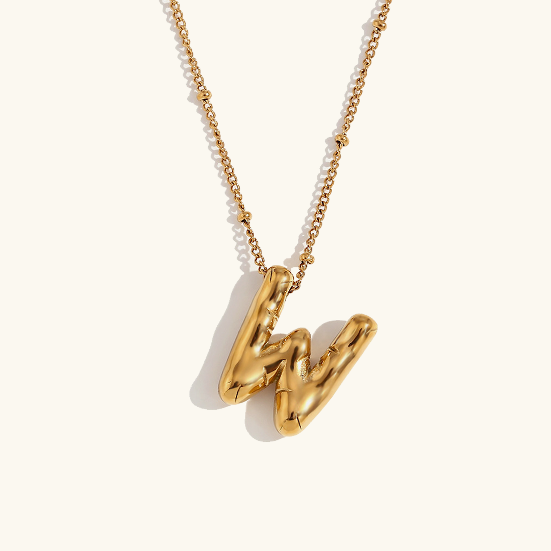 Balloon initial necklace