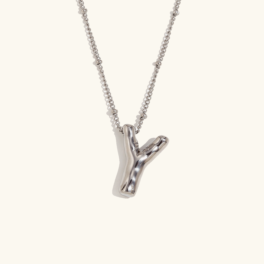 Balloon initial necklace