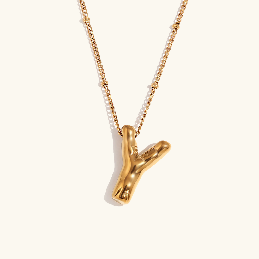 Balloon initial necklace