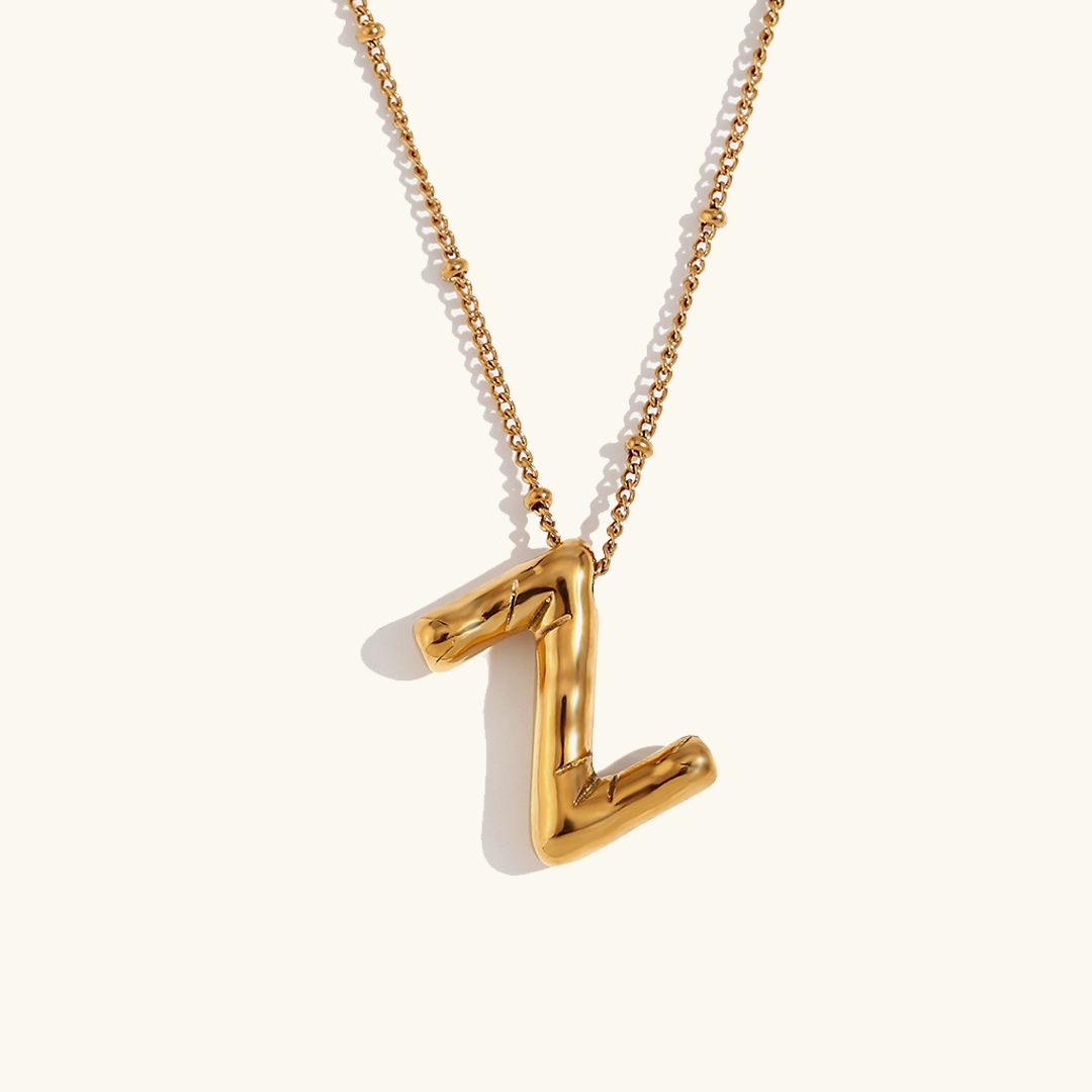 Balloon initial necklace