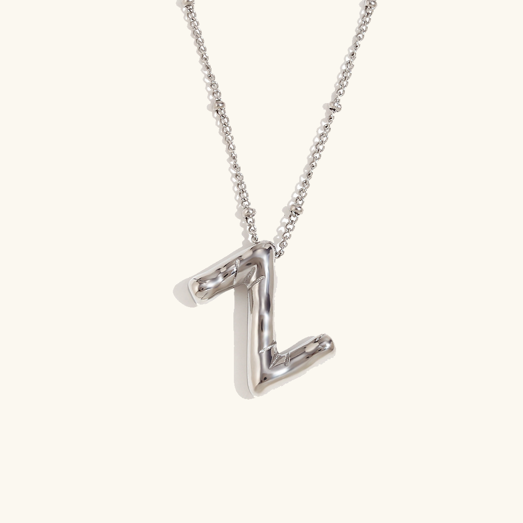 Balloon initial necklace