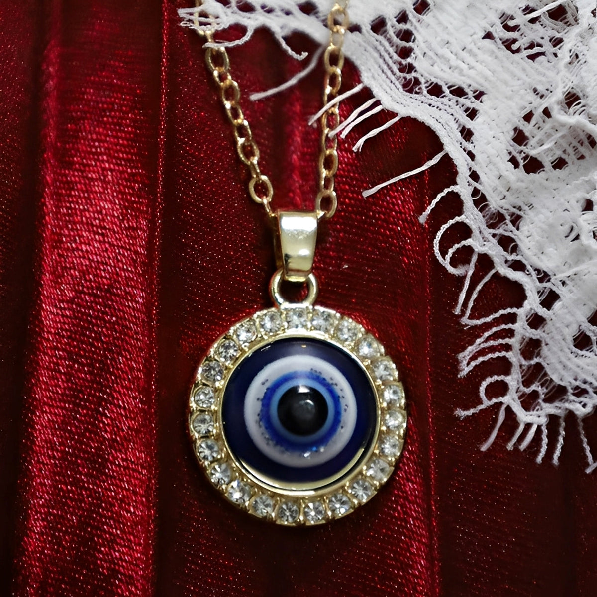 Eleni – Blue eye pendant necklace
