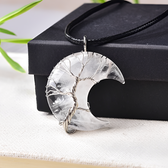 Ladies Necklace with Tree of Life and Moon Pendant