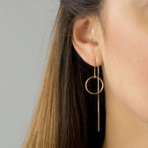 Long thread circle hoops