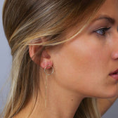 Long thread circle hoops