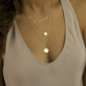 3-layer disc pendant necklace