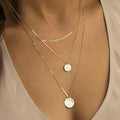 3-layer disc pendant necklace