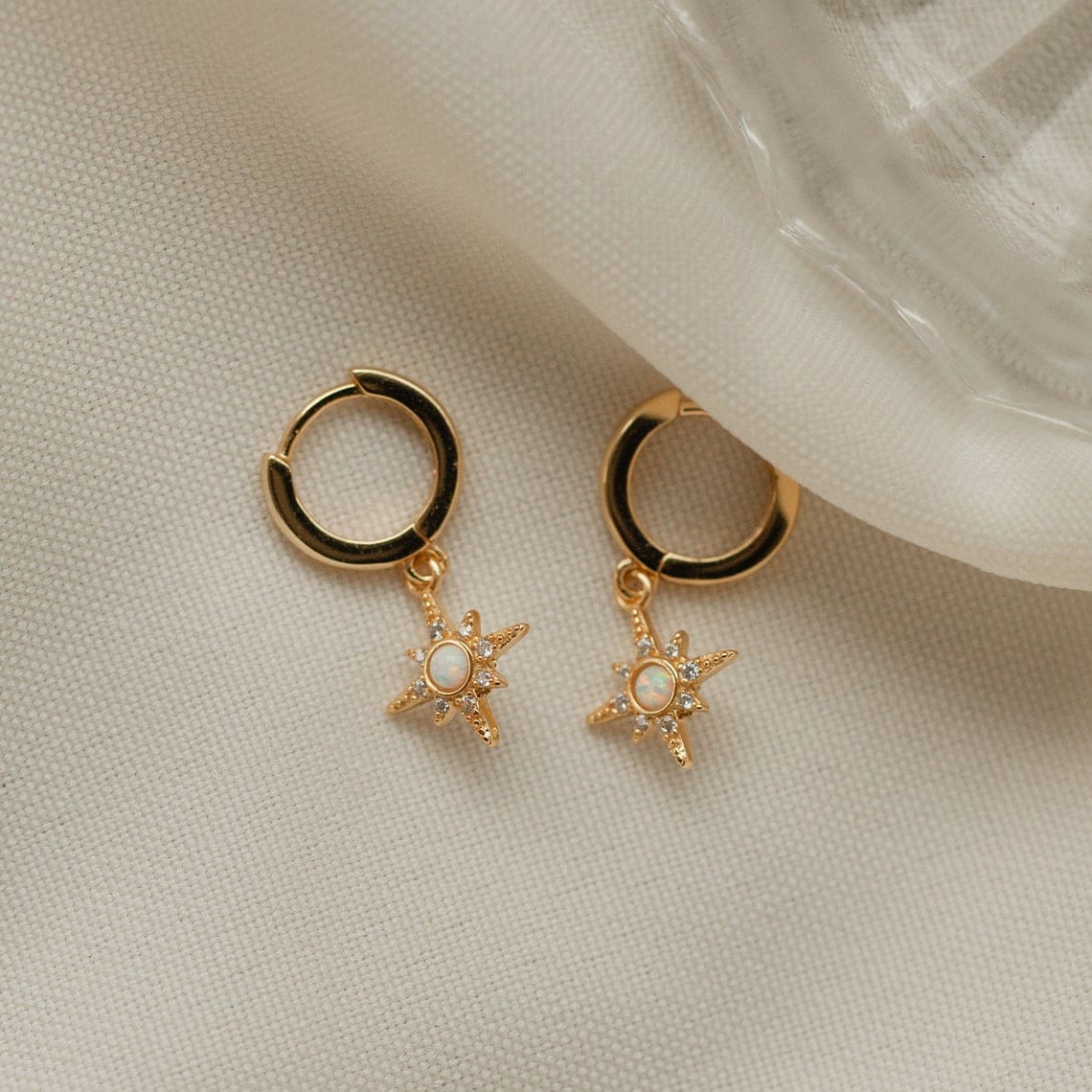 Starburst huggie earrings