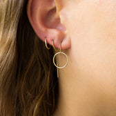 Long thread circle hoops