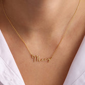 Matte letter necklace