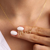 Matte letter necklace