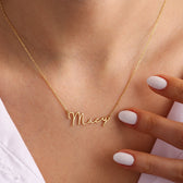 Matte letter necklace