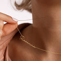 Matte letter necklace