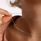 Matte letter necklace