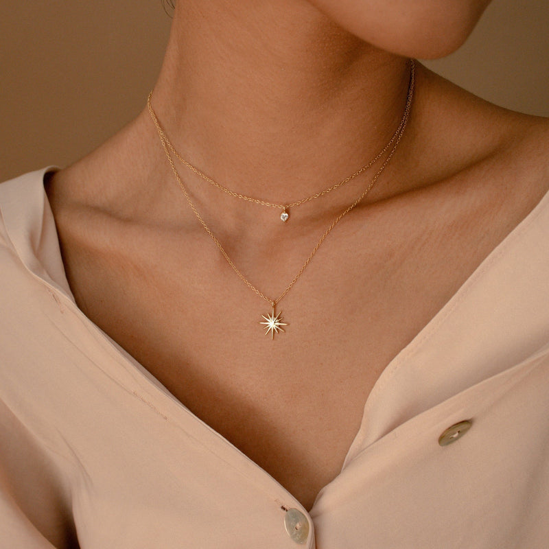Double-layer star necklace