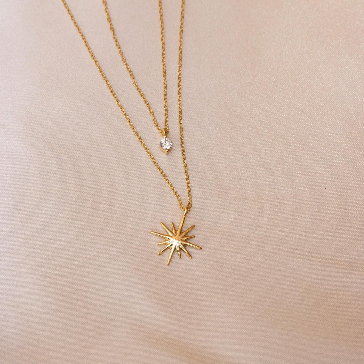 Double-layer star necklace