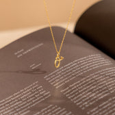 Letter necklace with heart