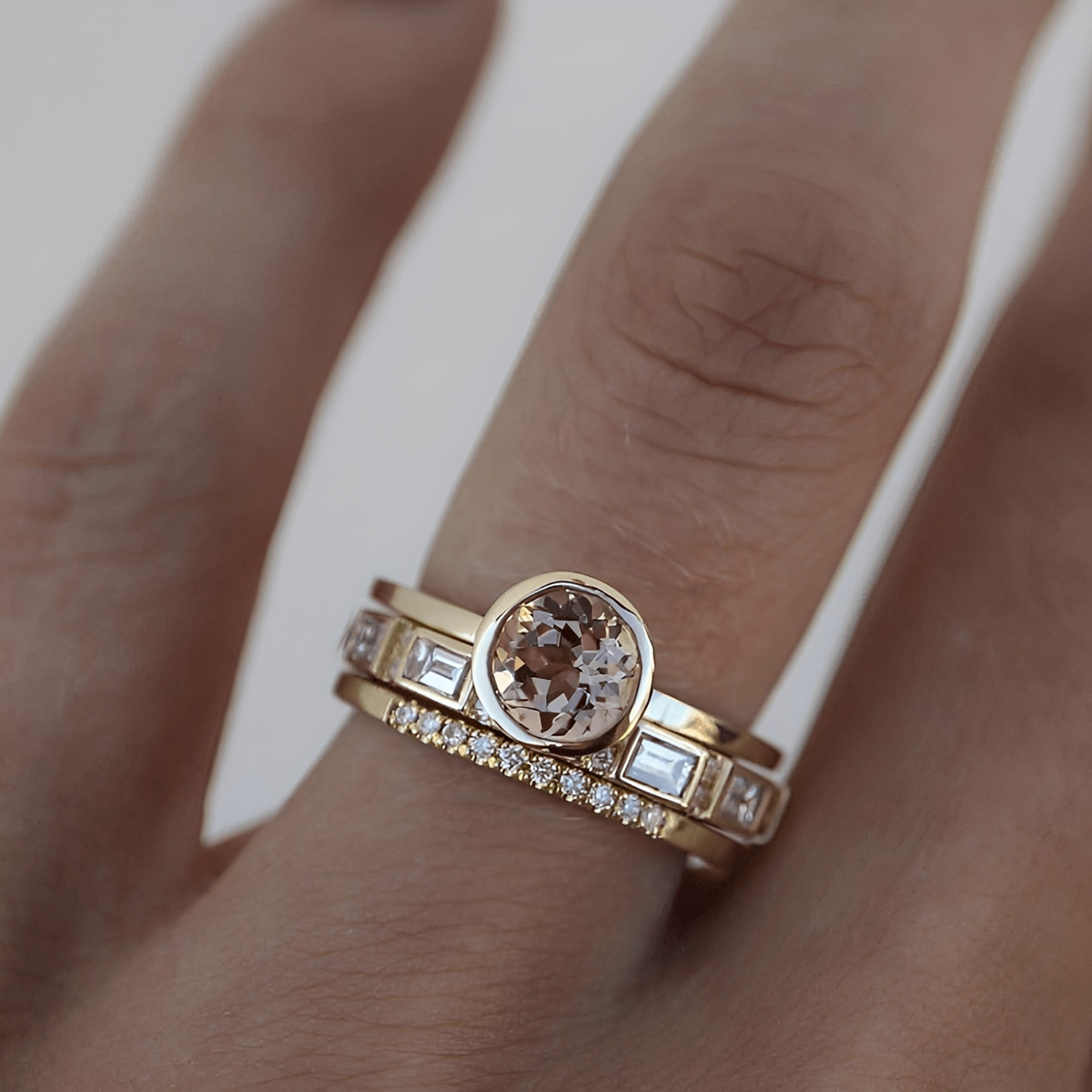 Women's Ring Set featuring Decorative Stone Accents