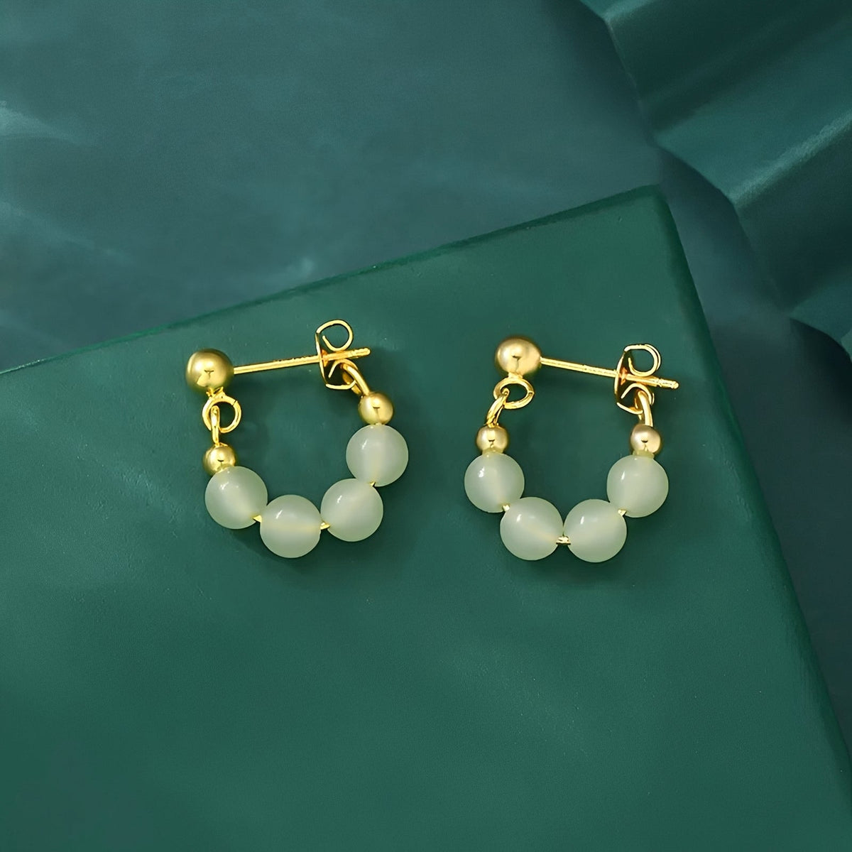 Ladies Earrings Featuring a Classic Round Design