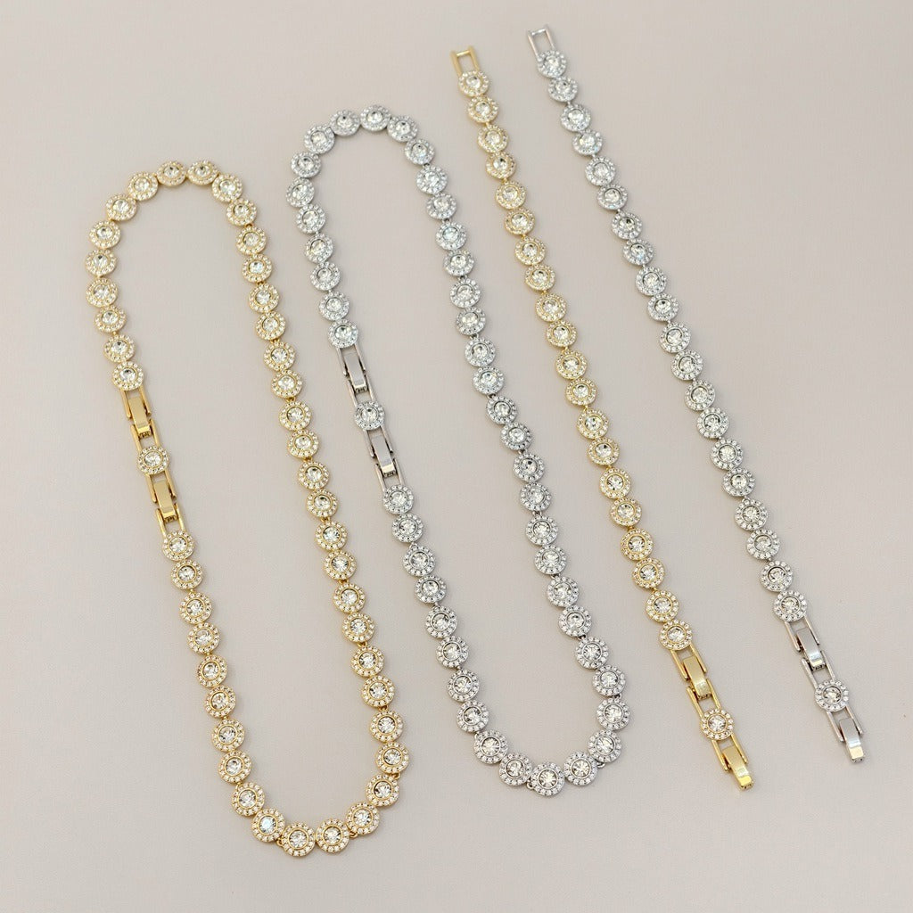 Victoria – Necklace and bracelet with round charm