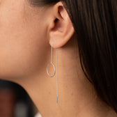 Long thread circle hoops