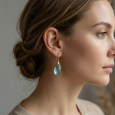Leila – Two-tone drop earrings
