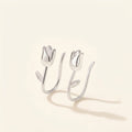 Ladies Tulip Earrings with Flower Design - Pair