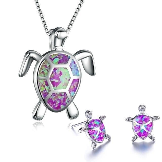 Kailea – Turtle necklace and earring set