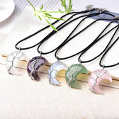 Ladies Necklace with Tree of Life and Moon Pendant
