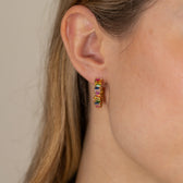 Veronica – Rainbow hoop earrings