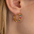 Veronica – Rainbow hoop earrings