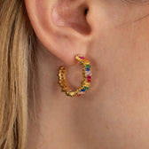 Veronica – Rainbow hoop earrings