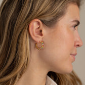 Veronica – Rainbow hoop earrings